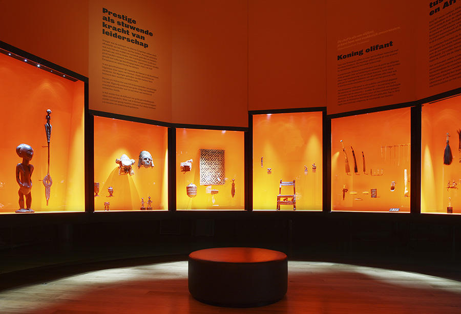 Recessed wall museum showcases Antwerp MAS